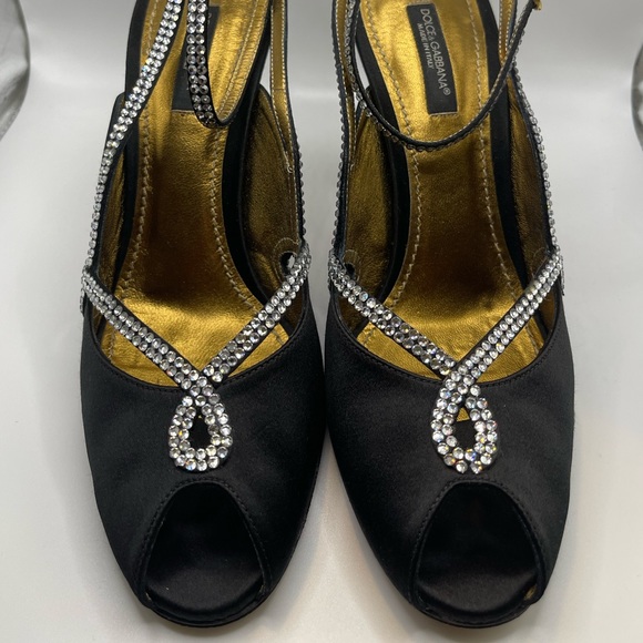 Peep Toe Dolce & Gabbana Satin Pumps - Picture 6 of 16